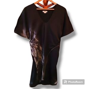 Helmut Lang Shadow Smoke Silk Blend Mini Dress